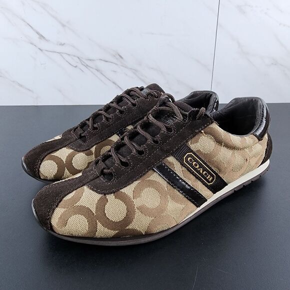 Coach Kathleen Signature Brown Sneakers - Picture 3 of 8